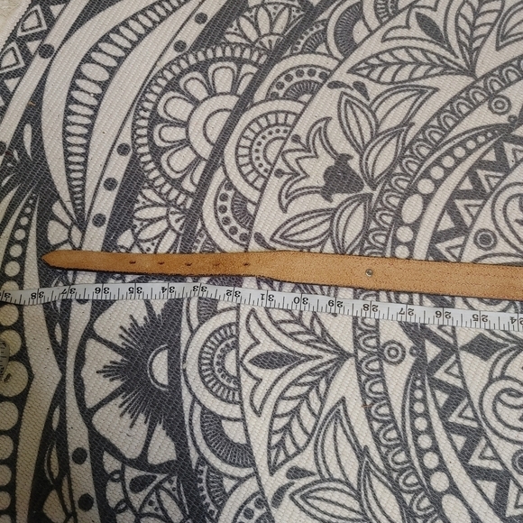 Red Embroidered Leather Belt Size L - Picture 13 of 13